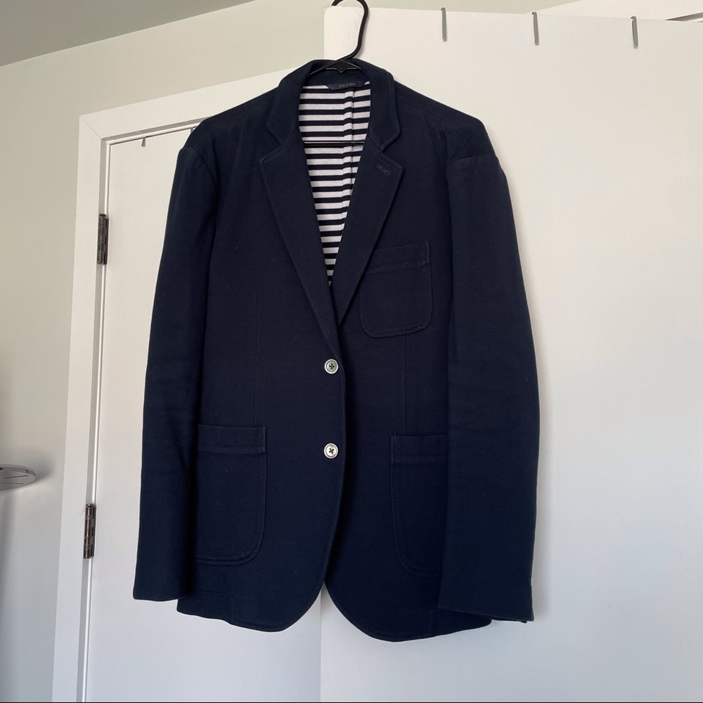 Brooks Brothers navy blue patch pocket size M (~40/42) sweater blazer